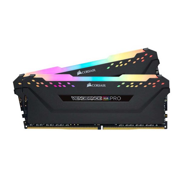 رم دو کاناله کرسیر مدل VENGEANCE RGB PRO Black DDR4 16GB 3600MHz CL18